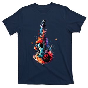 Fans Guitars Splash Art Artistic Colorful Vegetation T-Shirt