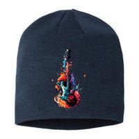 Fans Guitars Splash Art Artistic Colorful Vegetation Sustainable Beanie