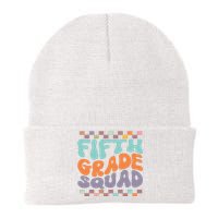 Fifth Grade Squad Retro Groovy Happy First Day Of School Gift Knit Cap Winter Beanie