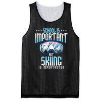 Funny Goggles School Is Important But Skiing Is Importanter Gift For Skier Mesh Reversible Basketball Jersey Tank