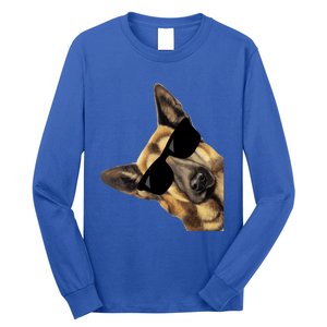 Funny Ger Shepherd Dog With Sunglasses Gift Long Sleeve Shirt