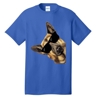 Funny Ger Shepherd Dog With Sunglasses Gift Tall T-Shirt