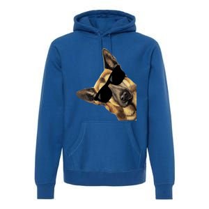 Funny Ger Shepherd Dog With Sunglasses Gift Premium Hoodie