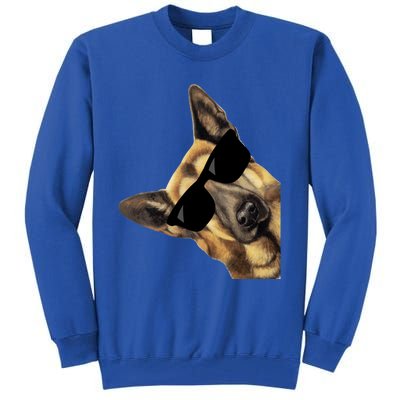 Funny Ger Shepherd Dog With Sunglasses Gift Tall Sweatshirt