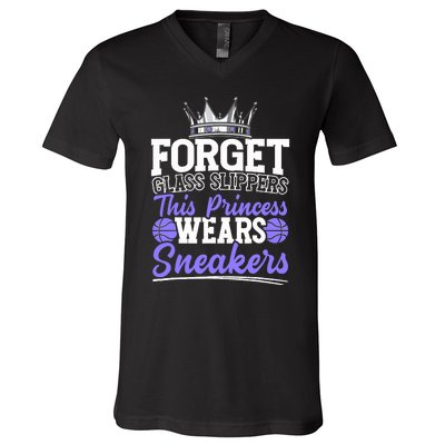 Forget Glass Slippers This Princess Wears Sneakers V-Neck T-Shirt