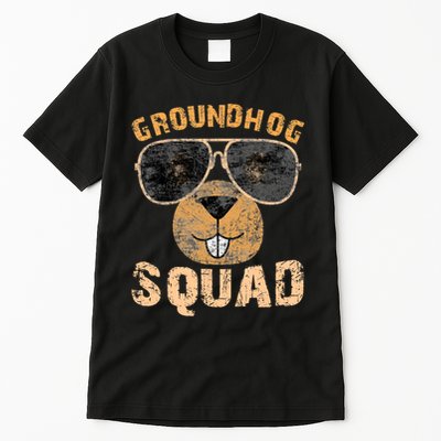Funny Groundhog Squad Happy Groundhog Day 2024 Tall T-Shirt