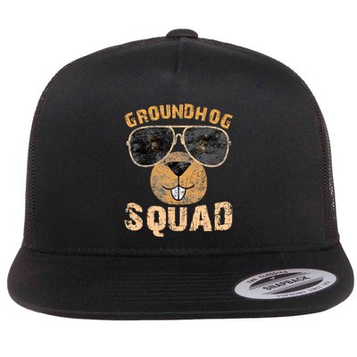Funny Groundhog Squad Happy Groundhog Day 2024 Flatbill Hat