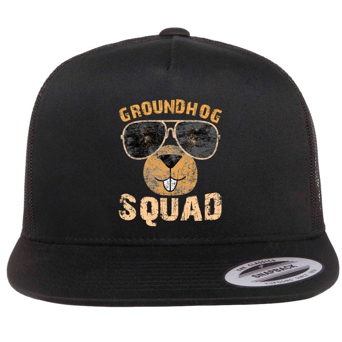 Funny Groundhog Squad Happy Groundhog Day 2024 Flatbill Hat