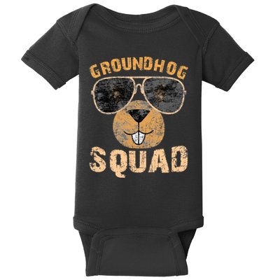Funny Groundhog Squad Happy Groundhog Day 2024 Baby Bodysuit