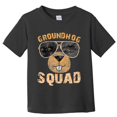 Funny Groundhog Squad Happy Groundhog Day 2024 Toddler T-Shirt