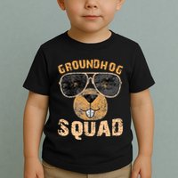 Funny Groundhog Squad Happy Groundhog Day 2024 Toddler T-Shirt
