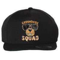 Funny Groundhog Squad Happy Groundhog Day 2024 Wool Snapback Cap
