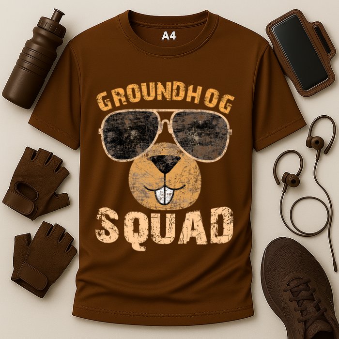 Funny Groundhog Squad Happy Groundhog Day 2024 Performance Shirt