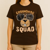 Funny Groundhog Squad Happy Groundhog Day 2024 T-Shirt