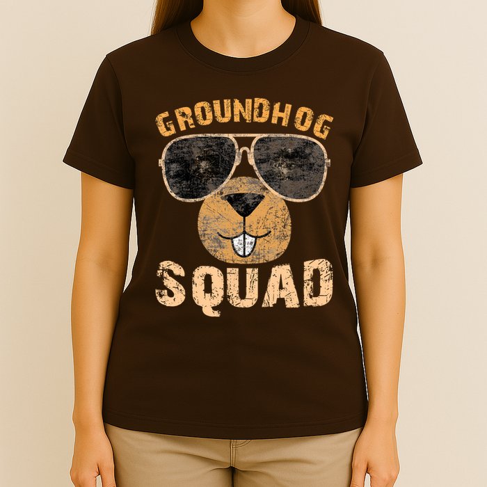 Funny Groundhog Squad Happy Groundhog Day 2024 T-Shirt