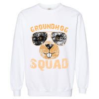 Funny Groundhog Squad Happy Groundhog Day 2024 Garment-Dyed Sweatshirt