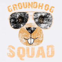 Funny Groundhog Squad Happy Groundhog Day 2024 Garment-Dyed Sweatshirt