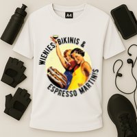 Fun Girl Summer Essentials Wienies Bikinis Espresso Martinis Cooling Performance Crew T-Shirt