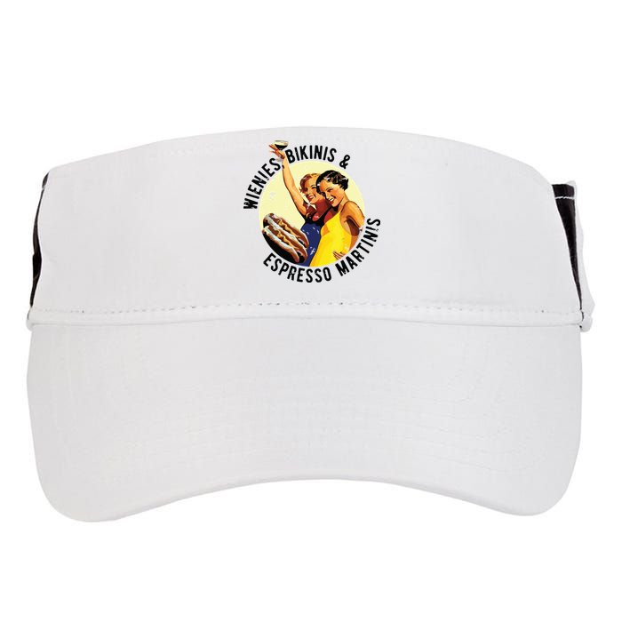 Fun Girl Summer Essentials Wienies Bikinis Espresso Martinis Adult Drive Performance Visor