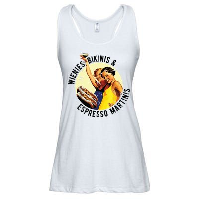 Fun Girl Summer Essentials Wienies Bikinis Espresso Martinis Ladies Essential Flowy Tank