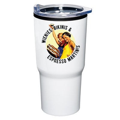 Fun Girl Summer Essentials Wienies Bikinis Espresso Martinis Tumbler