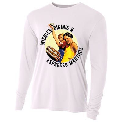Fun Girl Summer Essentials Wienies Bikinis Espresso Martinis Cooling Performance Long Sleeve Crew