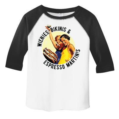 Fun Girl Summer Essentials Wienies Bikinis Espresso Martinis Toddler Fine Jersey T-Shirt