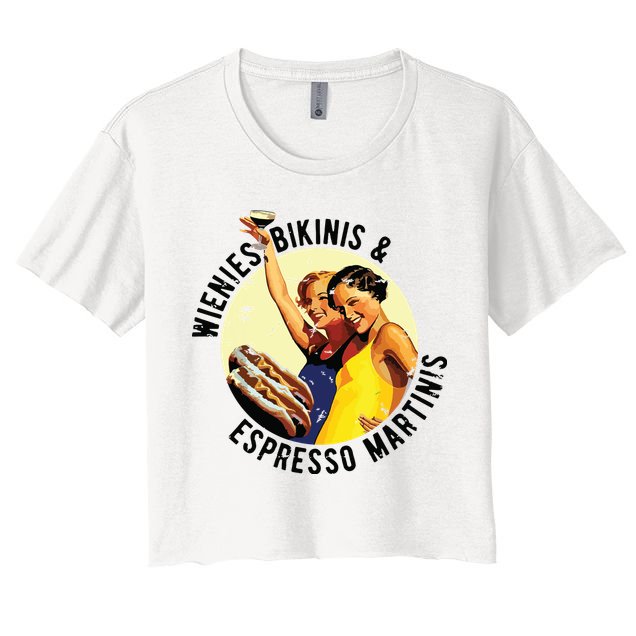 Fun Girl Summer Essentials Wienies Bikinis Espresso Martinis Crop Top