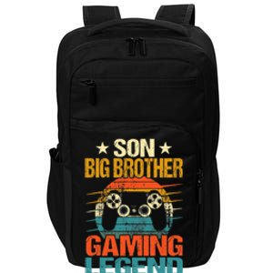 Funny Gamer Son Big Brother Gaming Legend Gift Boys Teens Impact Tech Backpack