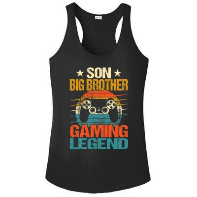 Funny Gamer Son Big Brother Gaming Legend Gift Boys Teens Ladies PosiCharge Competitor Racerback Tank