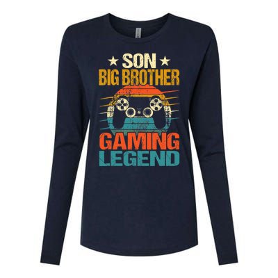 Funny Gamer Son Big Brother Gaming Legend Gift Boys Teens Womens Cotton Relaxed Long Sleeve T-Shirt