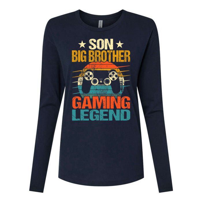 Funny Gamer Son Big Brother Gaming Legend Gift Boys Teens Womens Cotton Relaxed Long Sleeve T-Shirt