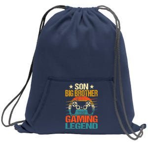 Funny Gamer Son Big Brother Gaming Legend Gift Boys Teens Sweatshirt Cinch Pack Bag