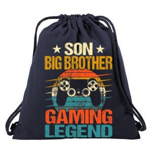 Funny Gamer Son Big Brother Gaming Legend Gift Boys Teens Drawstring Bag