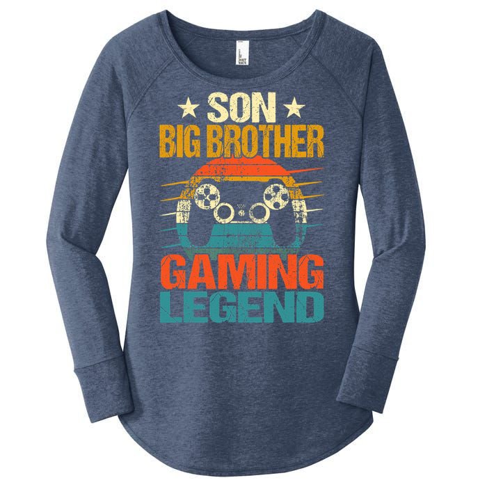 Funny Gamer Son Big Brother Gaming Legend Gift Boys Teens Women's Perfect Tri Tunic Long Sleeve Shirt