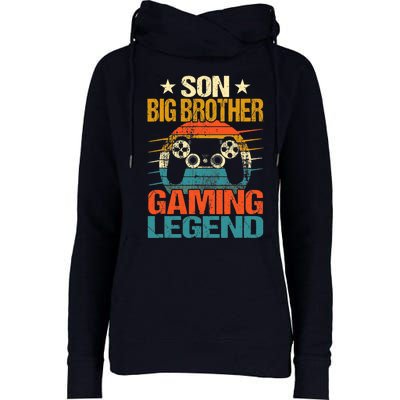 Funny Gamer Son Big Brother Gaming Legend Gift Boys Teens Womens Funnel Neck Pullover Hood