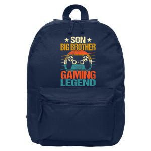 Funny Gamer Son Big Brother Gaming Legend Gift Boys Teens 16 in Basic Backpack