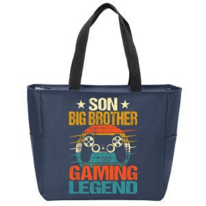 Funny Gamer Son Big Brother Gaming Legend Gift Boys Teens Zip Tote Bag