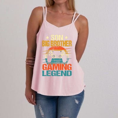 Funny Gamer Son Big Brother Gaming Legend Gift Boys Teens Women's Strappy Tank