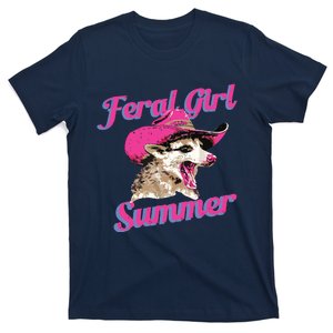 Feral Girl Summer Retro Possum Meme T-Shirt