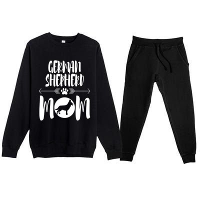 Funny Ger Shepherd Mom Dog Owner Cool Gift Premium Crewneck Sweatsuit Set