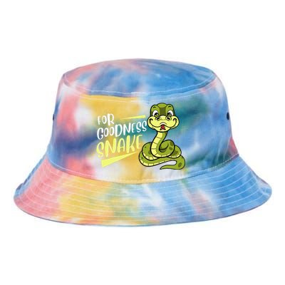 For Goodness Snake Funny Ball Python Joke Pun Reptile Lizard Tie Dye Newport Bucket Hat