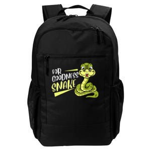 For Goodness Snake Funny Ball Python Joke Pun Reptile Lizard Daily Commute Backpack