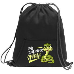 For Goodness Snake Funny Ball Python Joke Pun Reptile Lizard Sweatshirt Cinch Pack Bag