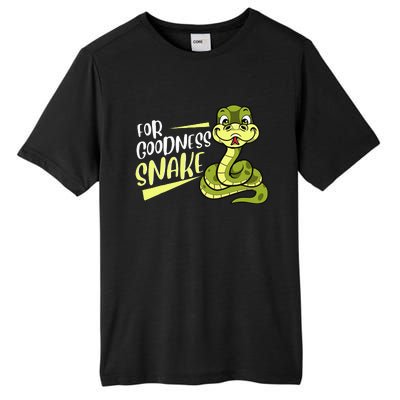 For Goodness Snake Funny Ball Python Joke Pun Reptile Lizard Tall Fusion ChromaSoft Performance T-Shirt