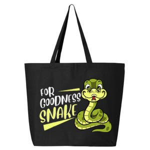 For Goodness Snake Funny Ball Python Joke Pun Reptile Lizard 25L Jumbo Tote