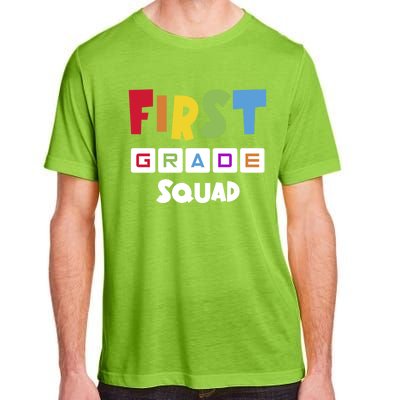 First Grade Squad Team 1St Grade Teacher Gift Adult ChromaSoft Performance T-Shirt