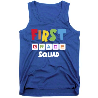 First Grade Squad Team 1St Grade Teacher Gift Tank Top