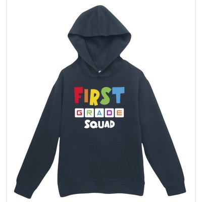 First Grade Squad Team 1St Grade Teacher Gift Urban Pullover Hoodie