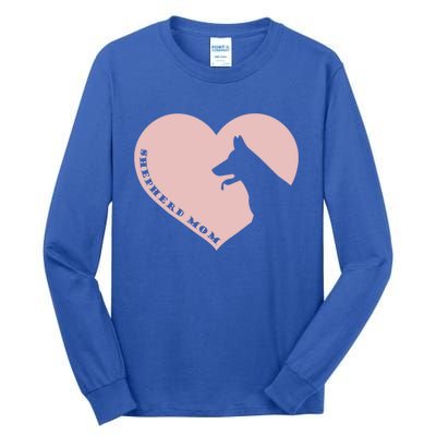 Funny Ger Shepherd Mom Valentine's Day Heart Cute Dogs Gift Tall Long Sleeve T-Shirt